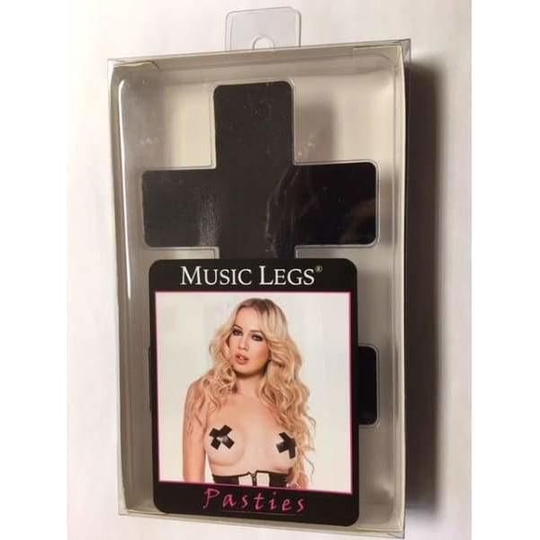 Lingerie Music Legs - Cache-mamelons en croix Music Legs Sensations plus