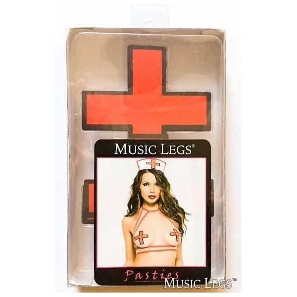 Lingerie Music Legs - Cache-mamelons en croix Music Legs Sensations plus