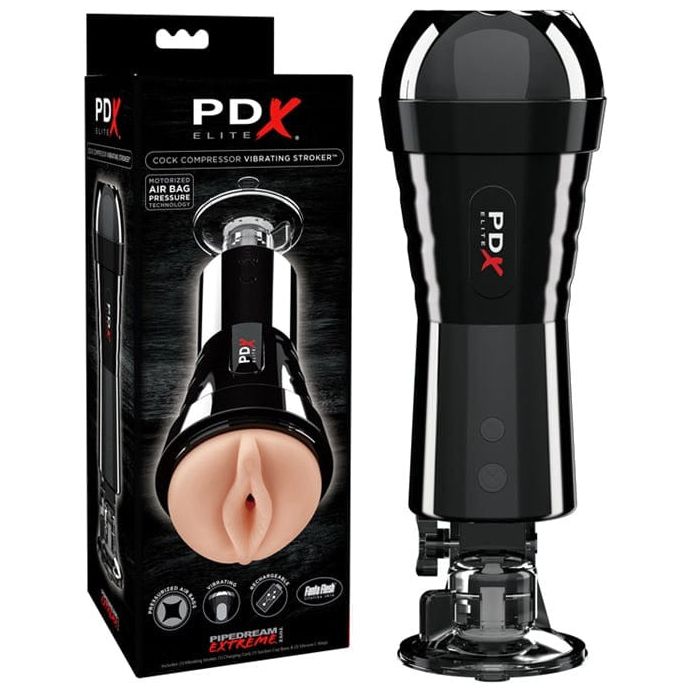 Masturbateur - PDX Elite - Cock Compressor Vibrating Stroker Pipedream Sensations plus