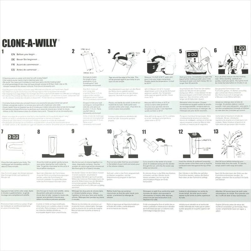 Moulage - Clone a Willy - Virateur - Glow in The Dark Clone a Willy Sensations plus