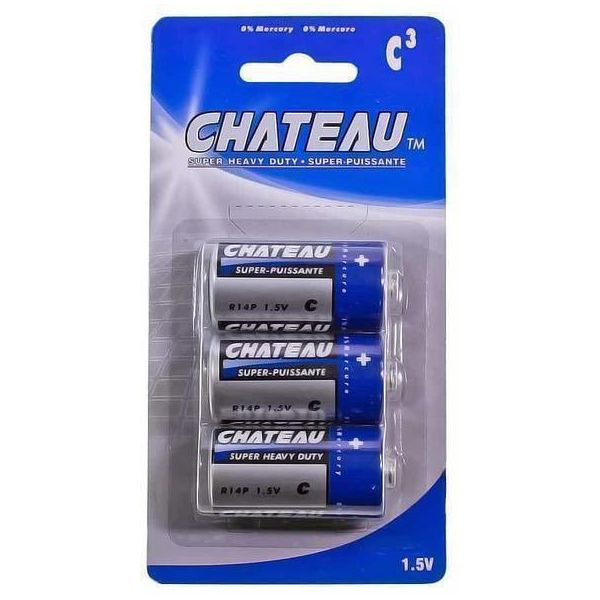Piles - Chateau - C paquet de 3 Chateau Manis Electronics Sensations plus