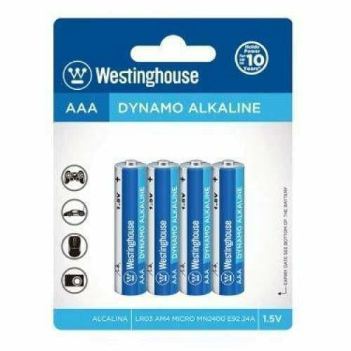 Piles - Westinghouse - Dynamo Alkaline - Paquet de 4 Westinghouse Dynamo Sensations plus