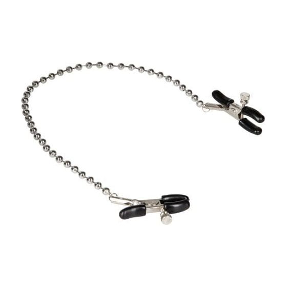Pinces à Seins - CalExotics - Black Silver Beaded Nipple Clamps CalExotics Sensations plus