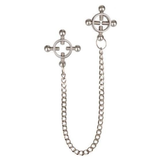 Pinces à Seins - CalExotics - Nipple Grips 4-Point Nipple Press with Chain CalExotics Sensations plus