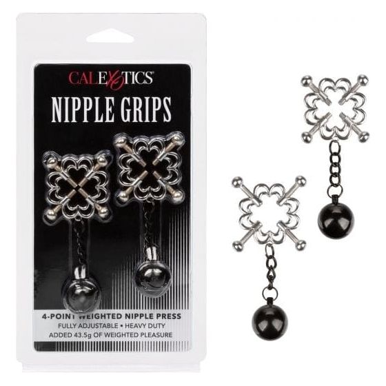 Pinces à Seins - CalExotics - Nipple Grips 4-Point Weighted Nipple Press CalExotics Sensations plus