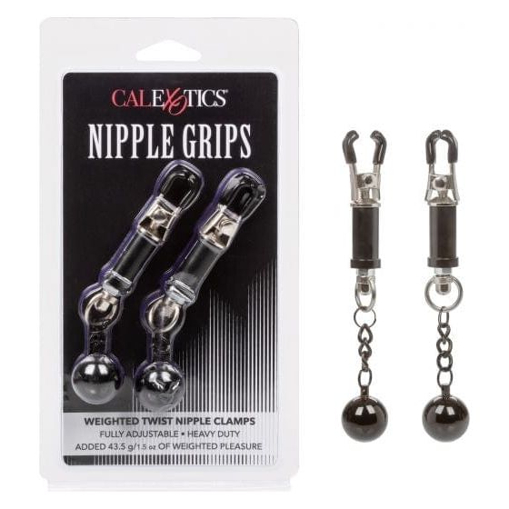 Pinces à Seins - CalExotics - Nipple Grips Weighted Twist Nipple Clamps CalExotics Sensations plus