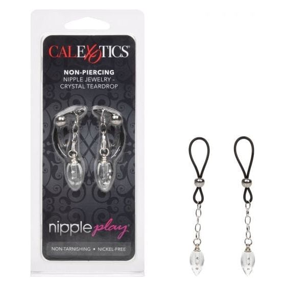 Pinces à Seins - CalExotics - Nipple Play Non-Piercing Nipple Jewelry Crystal Teardrop CalExotics Sensations plus