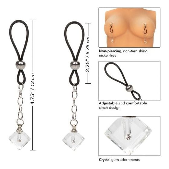 Pinces à Seins - CalExotics - Non-Piercing Nipple Jewelry Crystal Gem CalExotics Sensations plus