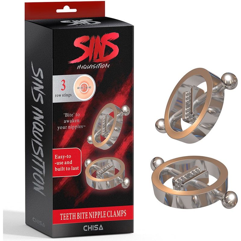 Pinces à Seins - Sins Inquisition - Teeth Bite Nipple Clamps Sins Inquisition Sensations plus