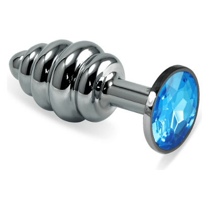 Plug anal - Acier Inoxydable - Nervuré à Diamant Lovetoy Sensations plus