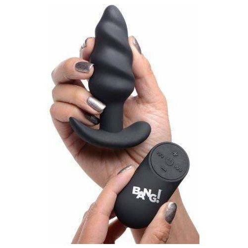 Plug Anal - Bang! - Remote Control 21X Vibrating Silicone Swirl Butt Plug Bang! Sensations plus