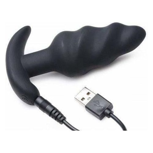 Plug Anal - Bang! - Remote Control 21X Vibrating Silicone Swirl Butt Plug Bang! Sensations plus