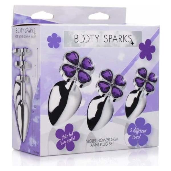 Plug Anal - Booty Sparks - Ensemble Avec Diamants en Fleur XR brands Sensations plus