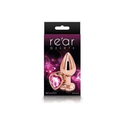 Plug Anal - Rear Assets - Medium Rose Or Avec Coeur NS Novelties Sensations plus
