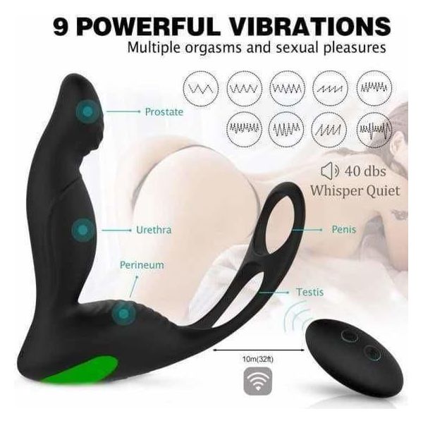 Stimulateur de Prostate Vibrant - Adore U Höm - Avec Anneaux Adore U Sensations plus