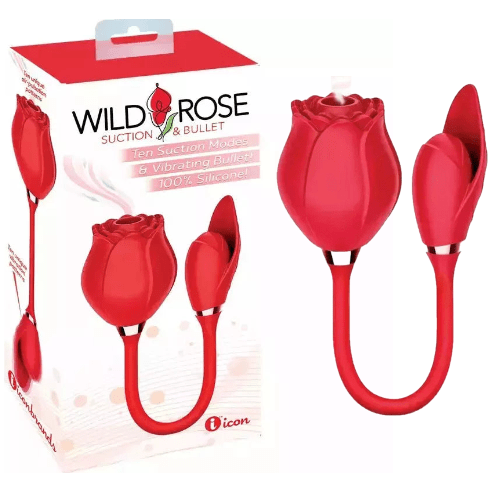 Vibrateur à Succion - Wild Rose - Suction & Bullet Icon brands Sensations plus