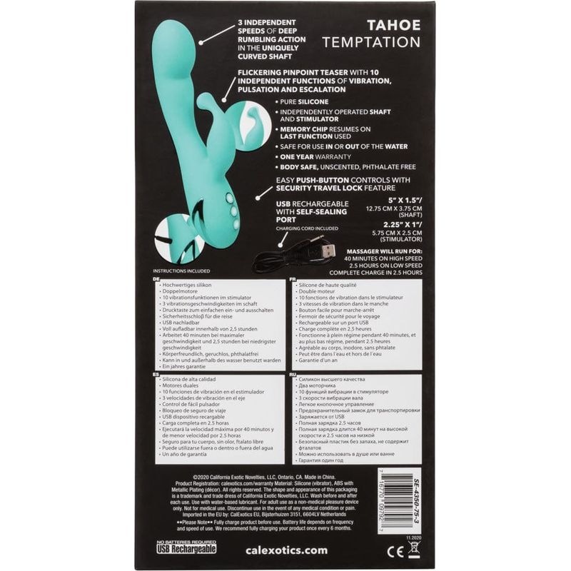 Vibrateur - California Dreaming - Tahoe Temptation - CalExotics CalExotics Sensations plus