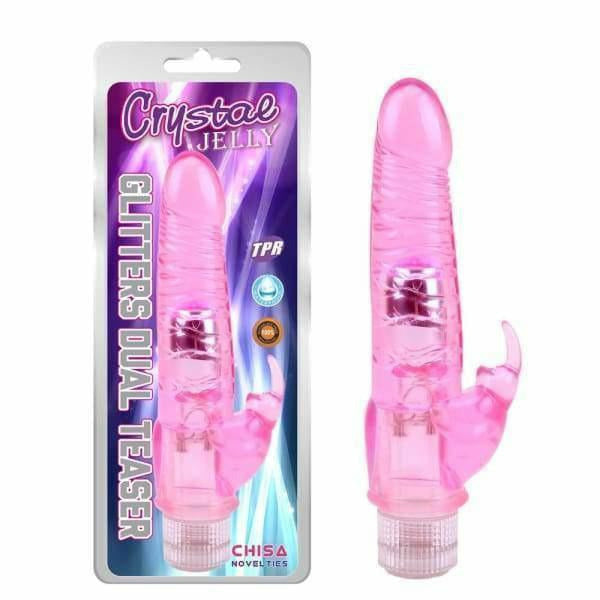 Vibrateur - Crystal Jelly - Glitters Dual Pleasure Teaser Crystal Jelly Sensations plus