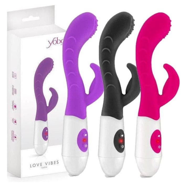 Vibrateur rabbit avec stries et picots - Yoba Paris - Leola Yoba Paris Sensations plus