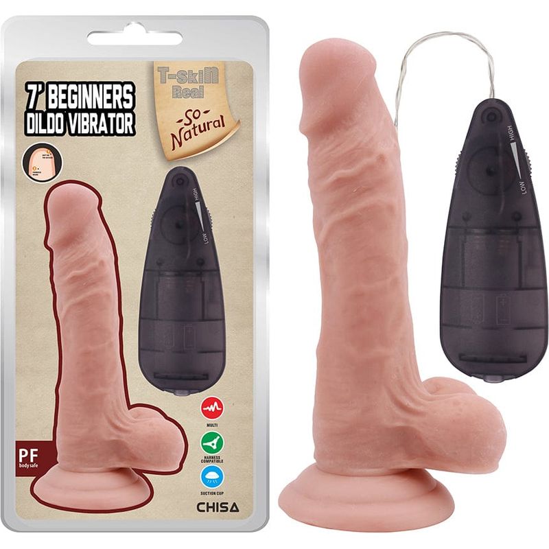 Vibrateur Réaliste - Chisa - Beginners Dildo Vibrator T-skin ReaL T-Skin Real Sensations plus