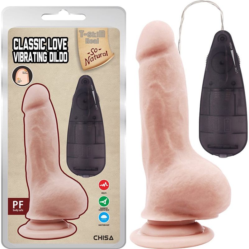Vibrateur Réaliste - Chisa - Classic Love T-Skin Real Vibrating Dildo T-Skin Real Sensations plus