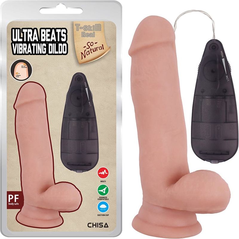 Vibrateur Réaliste - Chisa - Ultra Beats Vibrating Dildo T-Skin Real Sensations plus